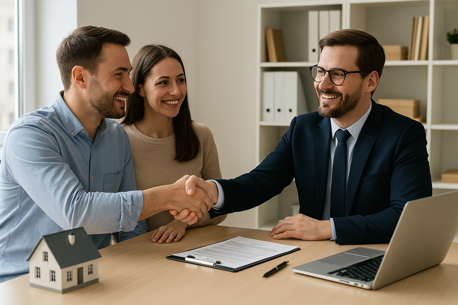 Equipe da imobiliária em reunião com produtores rurais